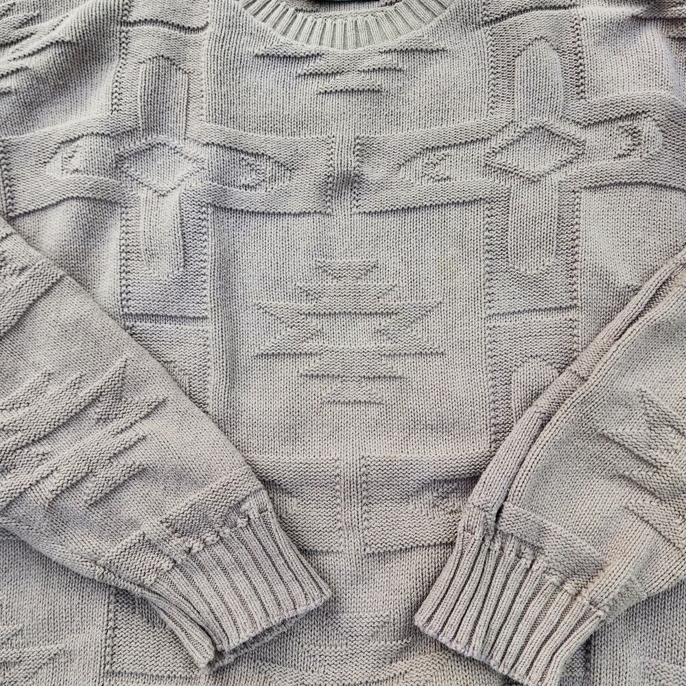 Orvis Aztec Crew Neck Cable Knit Sweater XXL - Picture 6 of 7